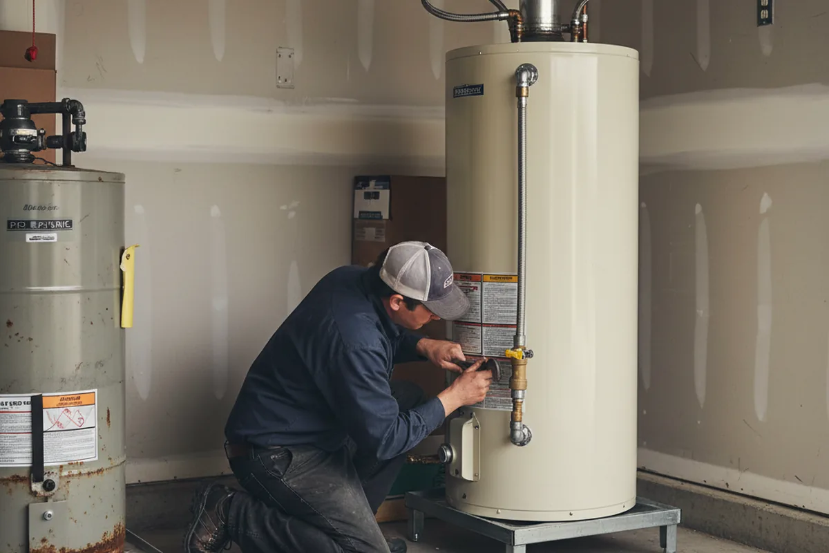 Water heater and shutoff valve replacement in Norco