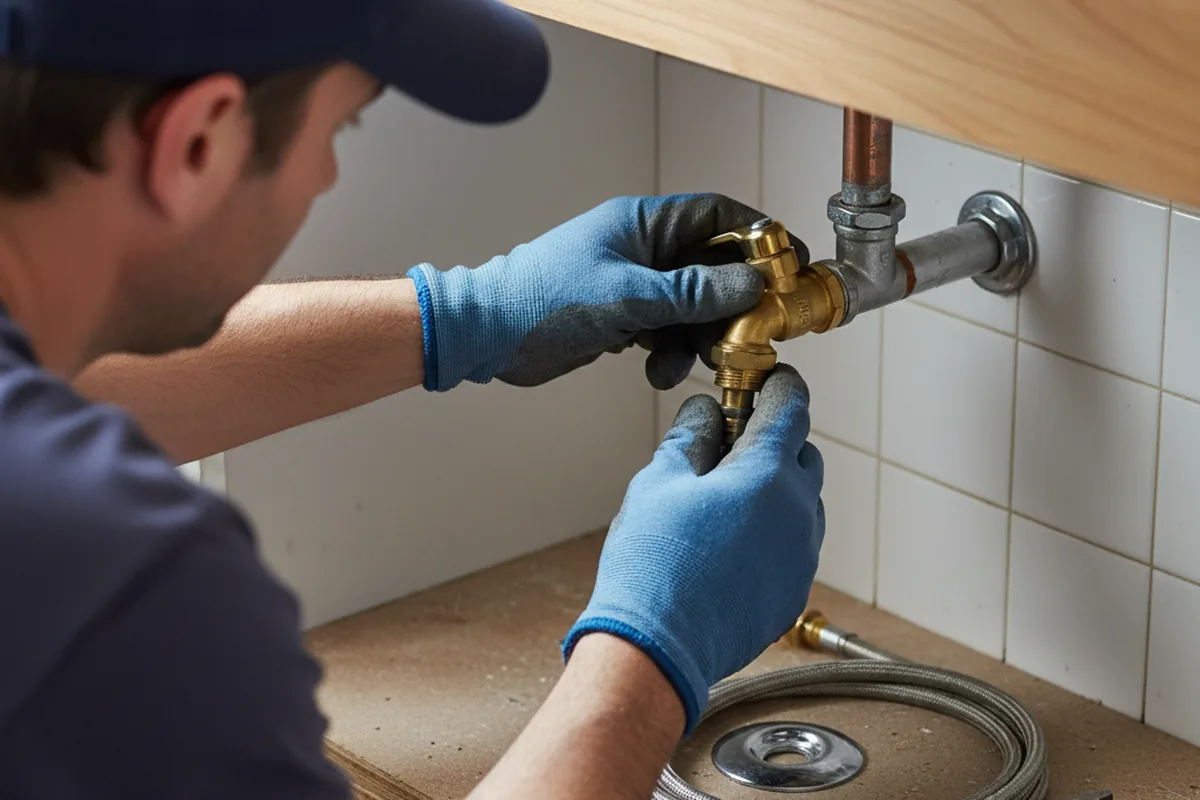 Shutoff valve and fitting work during Emergency Plumbing in Norco